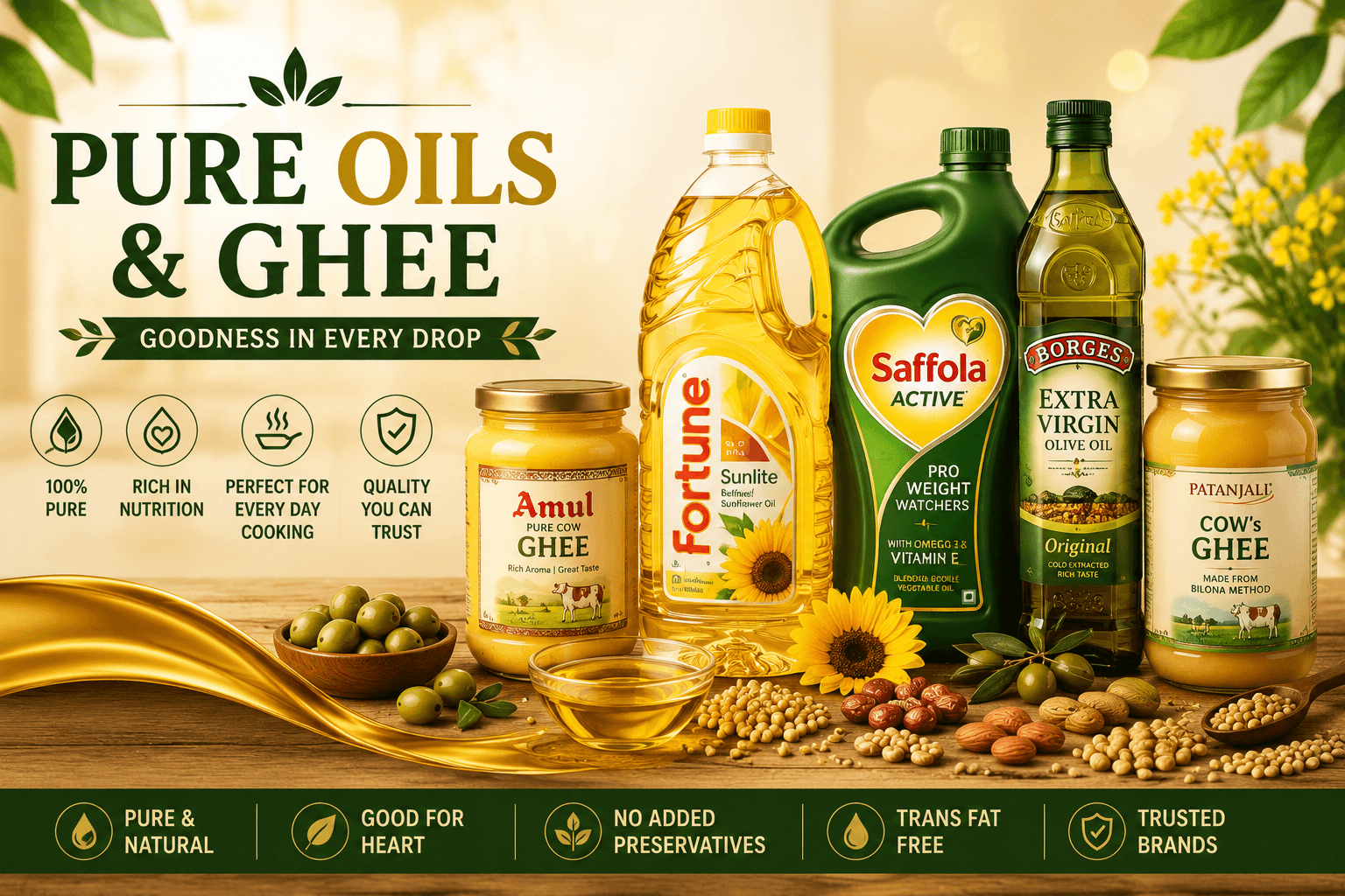 Pure & Natural Cooking Oils